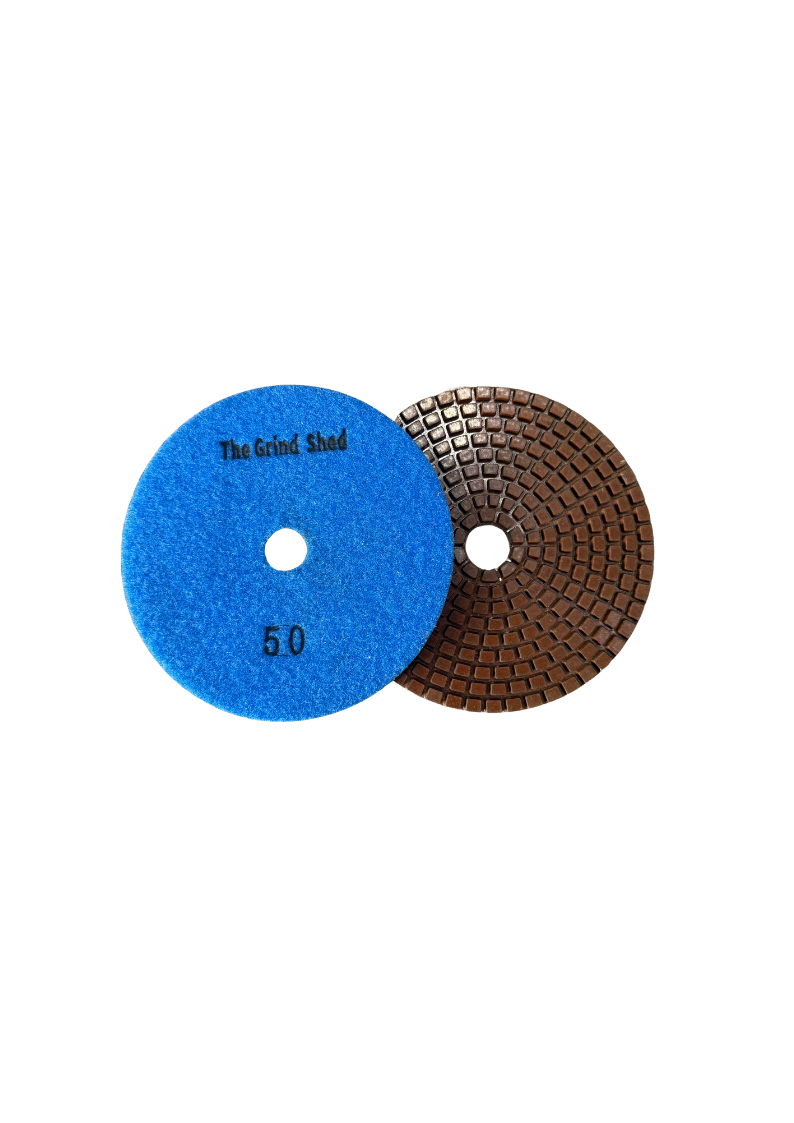 5" Flexible Diamond Wet Dry Resin Polishing Pad 50 Grit