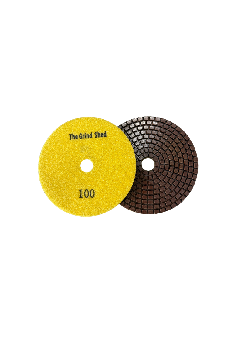 5" Flexible Diamond Wet Dry Resin Polishing Pad 100 Grit