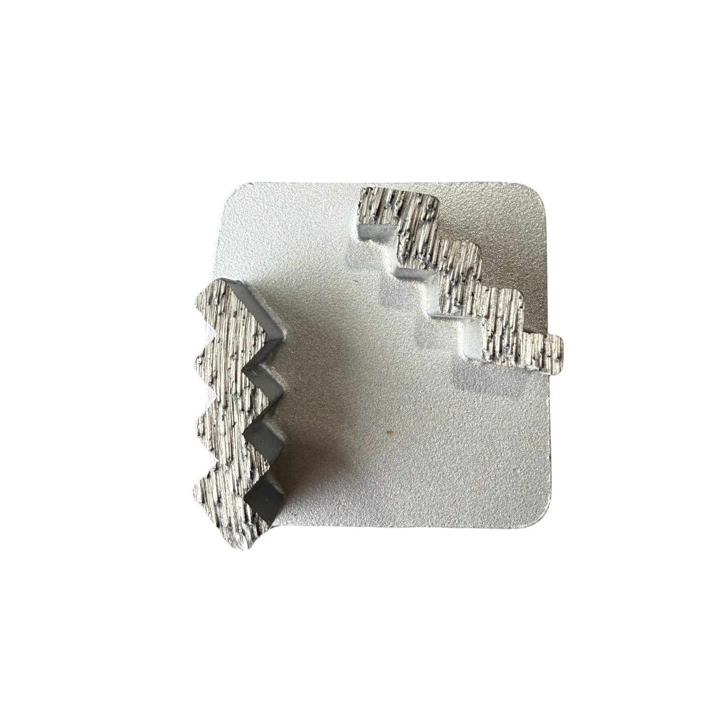 The Grind Shed's Double Reaper 30 grit Super Soft bond segment is built to cut fast and stay sharp. Featuring dual zig-zag segments, this tool delivers aggressive stock removal with excellent stability and control. The Medium bond ensures longer life when grinding slabs, adhesives, or coatings.