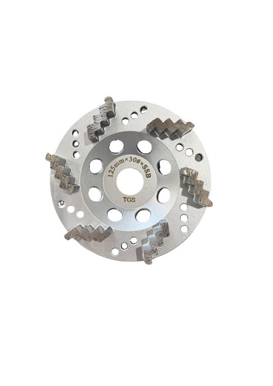 5" Diamond Grinding Cup Wheel 6 Segment 30 Grit Super Soft Bond