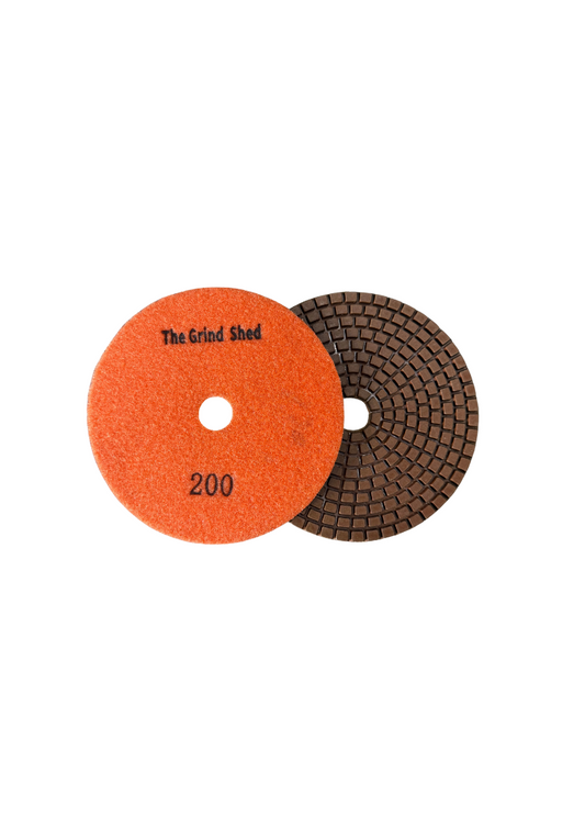 5" Flexible Diamond Wet Dry Resin Polishing Pad 200 Grit