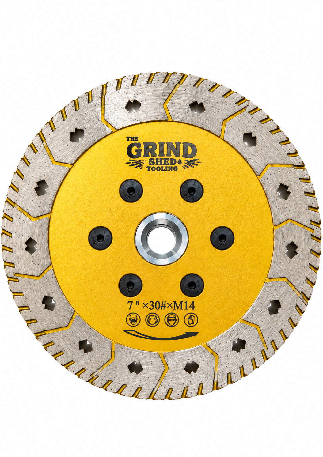 Our versatile diamond disc designed for&nbsp;fast grinding, shaping and cutting of concrete. The M14 thread allows for direct attachment to compatible hand grinders.

Ideal for tight edge work, surface preparation and controlled cutting.

Size: 7”

Grit: 30 Grit

Thread: M14