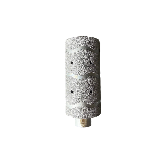 The Grind Shed's Diamond Barrel Wheel is designed for aggressive edge grinding, shaping and profiling.
