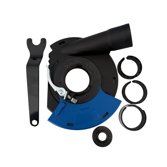Our 5" Universal Surface Grinding Dust Shroud is designed to fit most 4" and 5" angle grinders, helping capture airborne dust at the source when connected to a suitable vacuum.