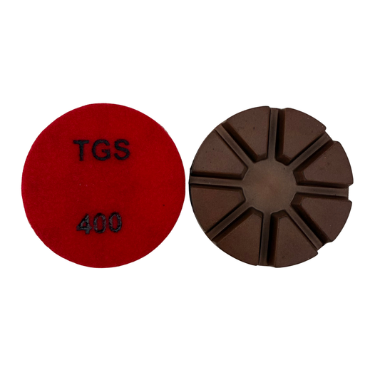 Designed for wet polishing applications, The Grind Shed's Hydro Copper Pucks deliver a smooth, consistent scratch pattern while providing excellent durability and cutting performance.